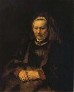 REMBRANDT Harmenszoon van Rijn Portrait of an Old Woman oil painting artist
